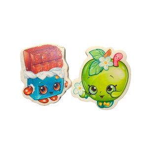 Shopkins Erasers Cute Collectable Chocolate Bar & Apple
